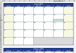 Calendario 2017 Horizontal