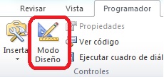 Modo Diseño Control X Modo Diseño Control X