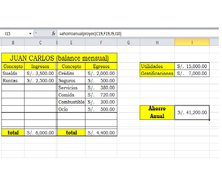 UDF Ahorro anual proyectado « Excel Avanzado