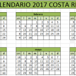 Calendario 2017 Costa Rica