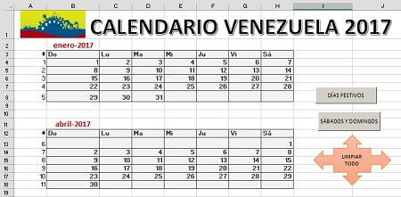 Calendario 2017 Venezuela