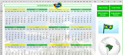 Calendario 2017 Brasil