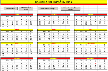 Calendario 2017 España