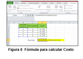 06 fórmula para calcular costo