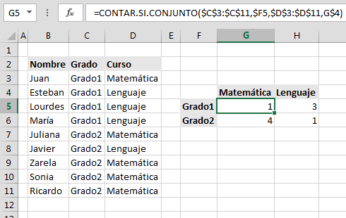 Contar en matriz con dos criterios Contar en matriz con dos criterios