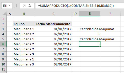 Contar textos %c3%banicos en Excel Contar textos únicos en Excel