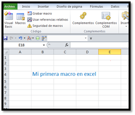 Tu primera Macro en Excel 08 Escribe tu primera Macro en Excel