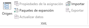 XML Ficha Desarrollador en Excel