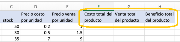 Operaciones básicas en Excel